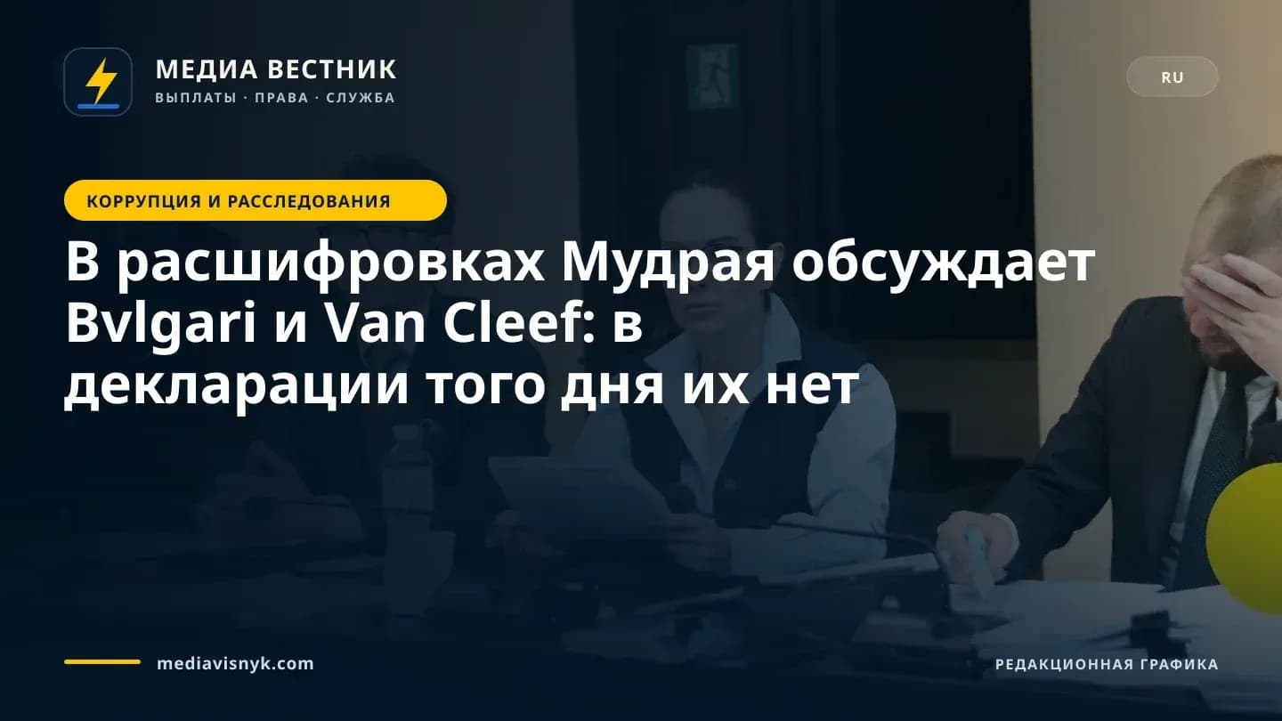Изображение к материалу «В расшифровках Мудрая обсуждает Bvlgari и Van Cleef: в декларации того дня их нет»
