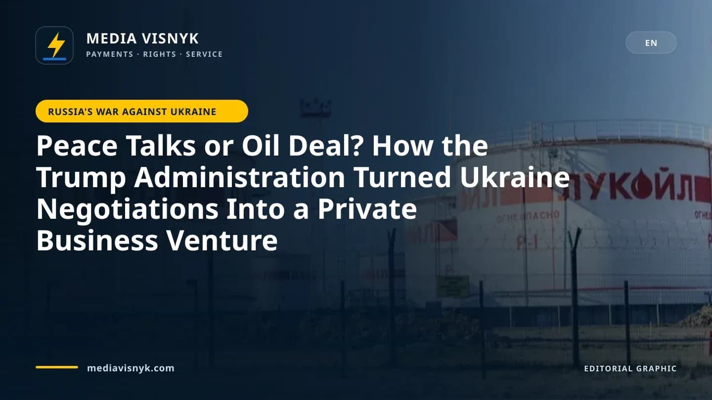 Image accompanying «Peace Talks or Oil Deal? How the Trump Administration Turned Ukraine Negotiations Into a Private Business Venture»
