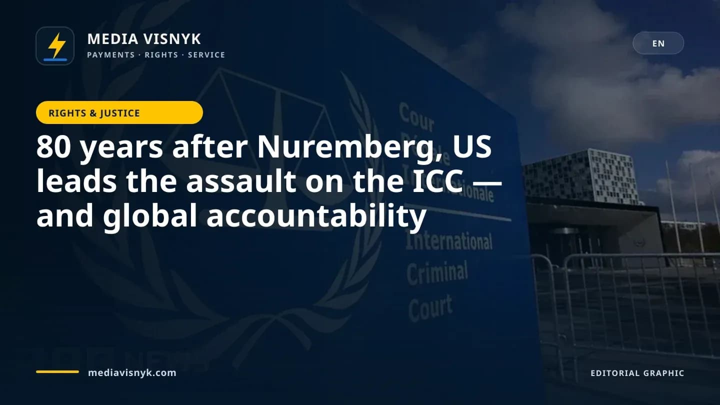Image accompanying «80 years after Nuremberg, US leads the assault on the ICC — and global accountability»