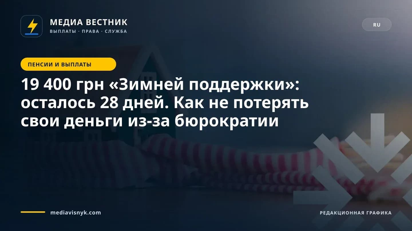 Изображение к материалу «19 400 грн «Зимней поддержки»: осталось 28 дней. Как не потерять свои деньги из-за бюрократии»