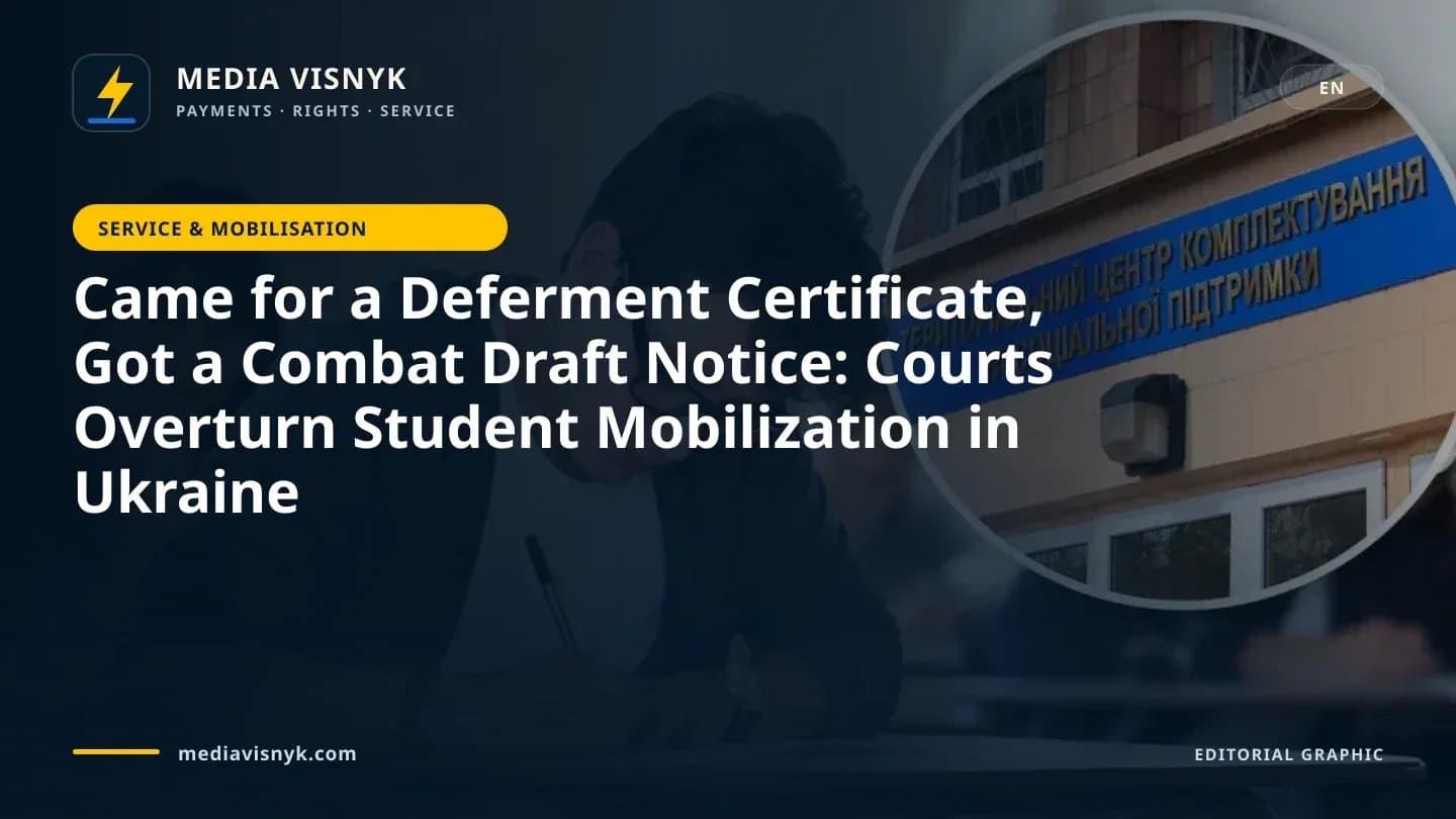 A student was pursuing a bachelor's degree, but the territorial recruitment center mobilized him despite his valid deferment: the court overturned the conscription order